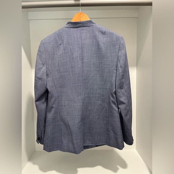 Banana Republic Blazer Inverted Collar One Button Blue NWOT 8 Tall career preppy - Picture 4 of 11